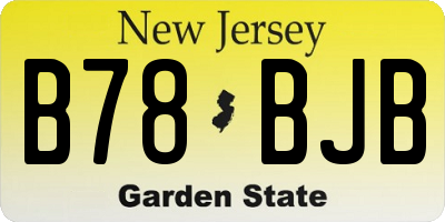 NJ license plate B78BJB