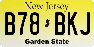 NJ license plate B78BKJ