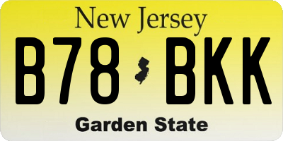 NJ license plate B78BKK