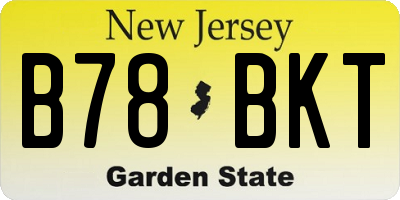 NJ license plate B78BKT