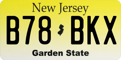 NJ license plate B78BKX