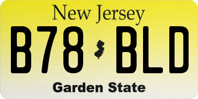 NJ license plate B78BLD