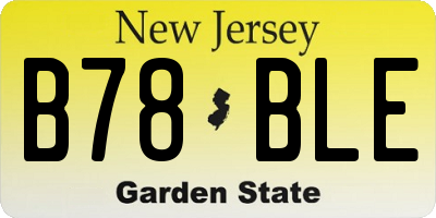 NJ license plate B78BLE
