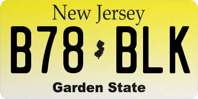 NJ license plate B78BLK
