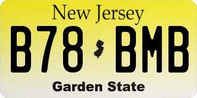 NJ license plate B78BMB