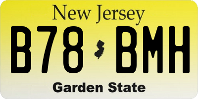 NJ license plate B78BMH