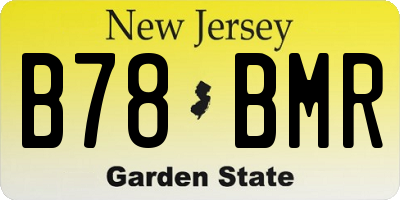 NJ license plate B78BMR