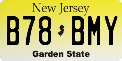 NJ license plate B78BMY