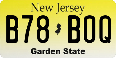NJ license plate B78BOQ