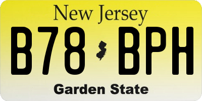 NJ license plate B78BPH