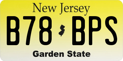 NJ license plate B78BPS