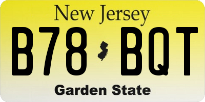 NJ license plate B78BQT