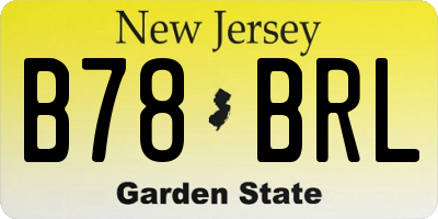 NJ license plate B78BRL