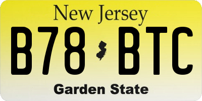 NJ license plate B78BTC