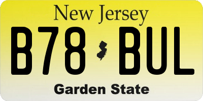 NJ license plate B78BUL