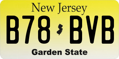 NJ license plate B78BVB