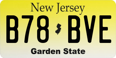 NJ license plate B78BVE