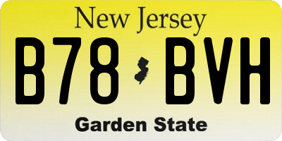 NJ license plate B78BVH