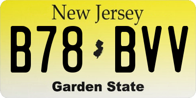 NJ license plate B78BVV