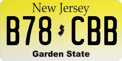 NJ license plate B78CBB