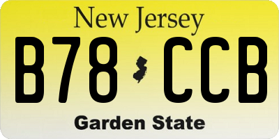 NJ license plate B78CCB