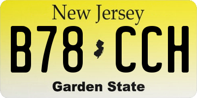 NJ license plate B78CCH