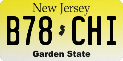 NJ license plate B78CHI
