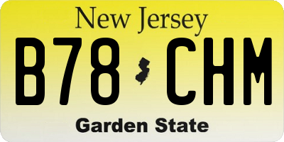 NJ license plate B78CHM