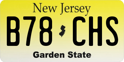 NJ license plate B78CHS