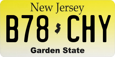 NJ license plate B78CHY