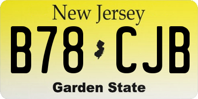 NJ license plate B78CJB