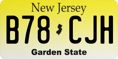 NJ license plate B78CJH