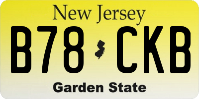 NJ license plate B78CKB