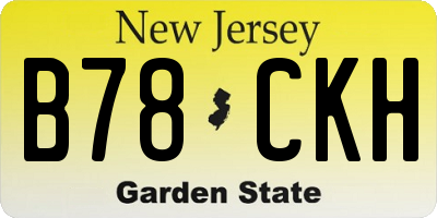 NJ license plate B78CKH