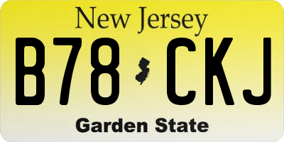 NJ license plate B78CKJ