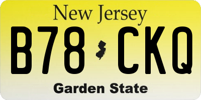 NJ license plate B78CKQ