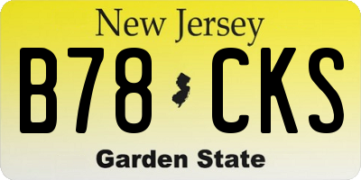 NJ license plate B78CKS