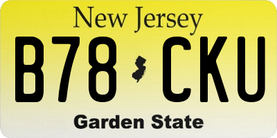 NJ license plate B78CKU
