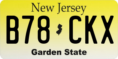 NJ license plate B78CKX