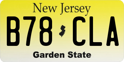 NJ license plate B78CLA