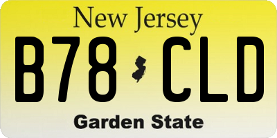 NJ license plate B78CLD