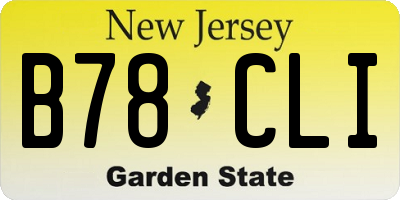 NJ license plate B78CLI