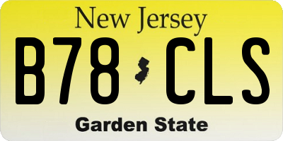 NJ license plate B78CLS