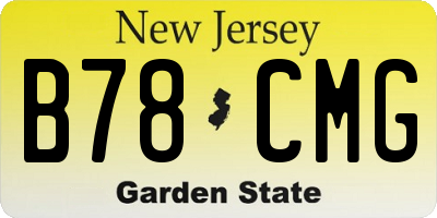 NJ license plate B78CMG