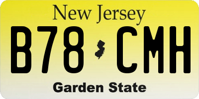 NJ license plate B78CMH