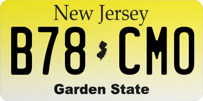 NJ license plate B78CMO