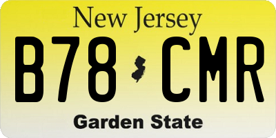NJ license plate B78CMR
