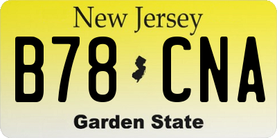 NJ license plate B78CNA
