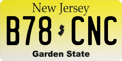NJ license plate B78CNC