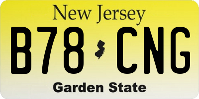 NJ license plate B78CNG